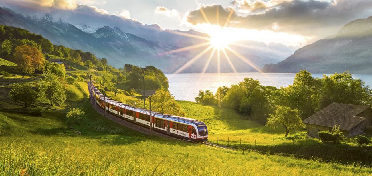 As Montanhas Suíças de Trem